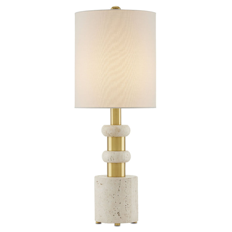 Goletta Table Lamp - Beige/Antique Brass