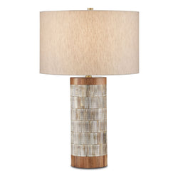 Hyson Table Lamp - Natural/Brass