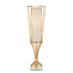Forlana Torchiere Gold Table Lamp - Contemporary Gold Leaf