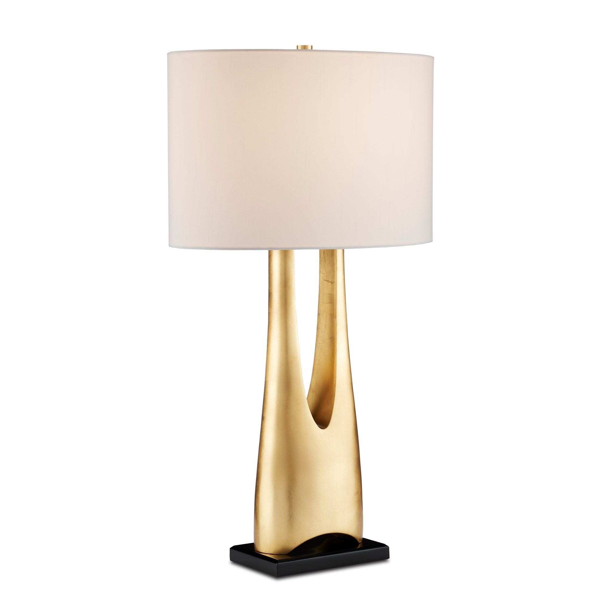 La Porta Gold Table Lamp - Contemporary Gold Leaf/Black