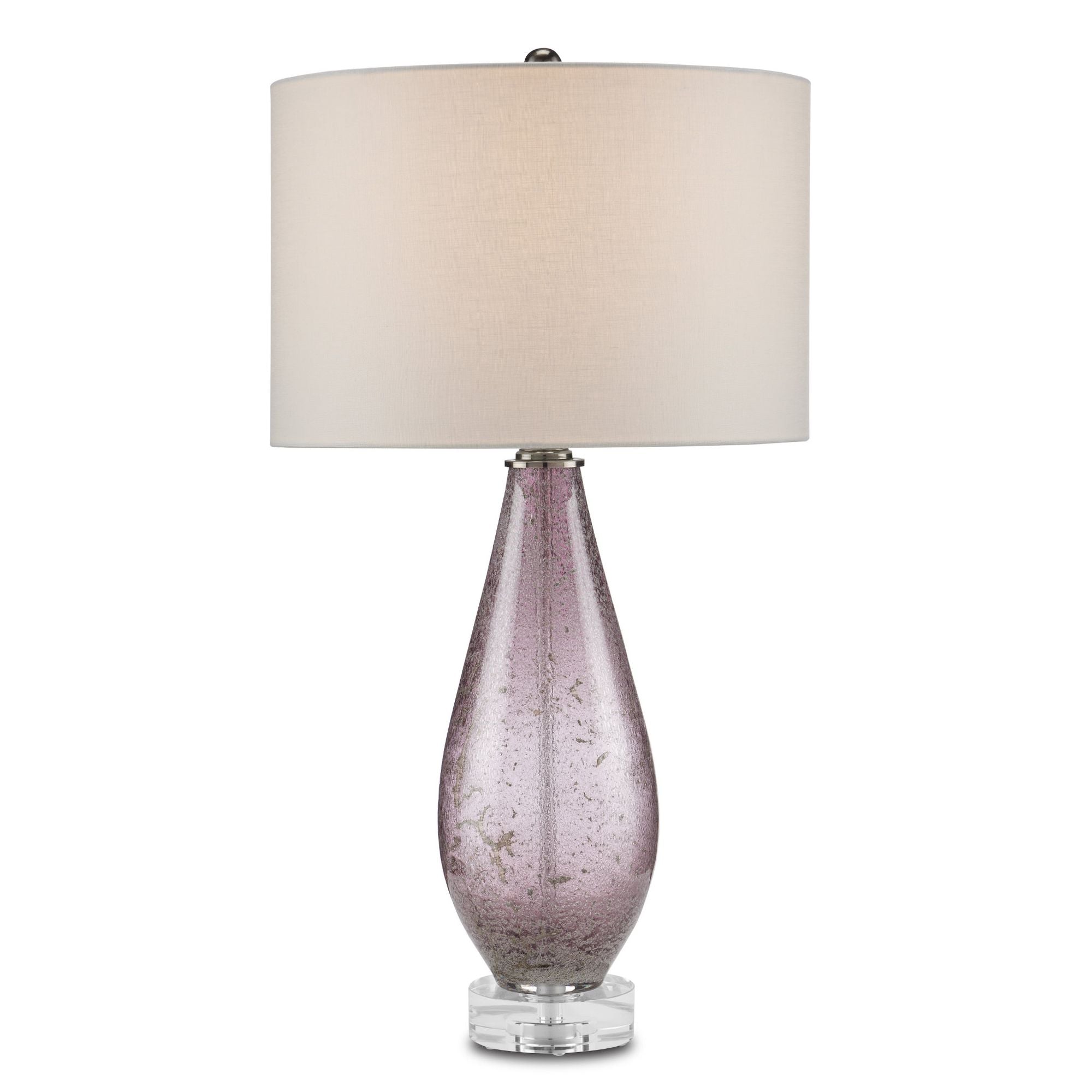 Optimist Purple Table Lamp - Purple/Clear/Antique Nickel