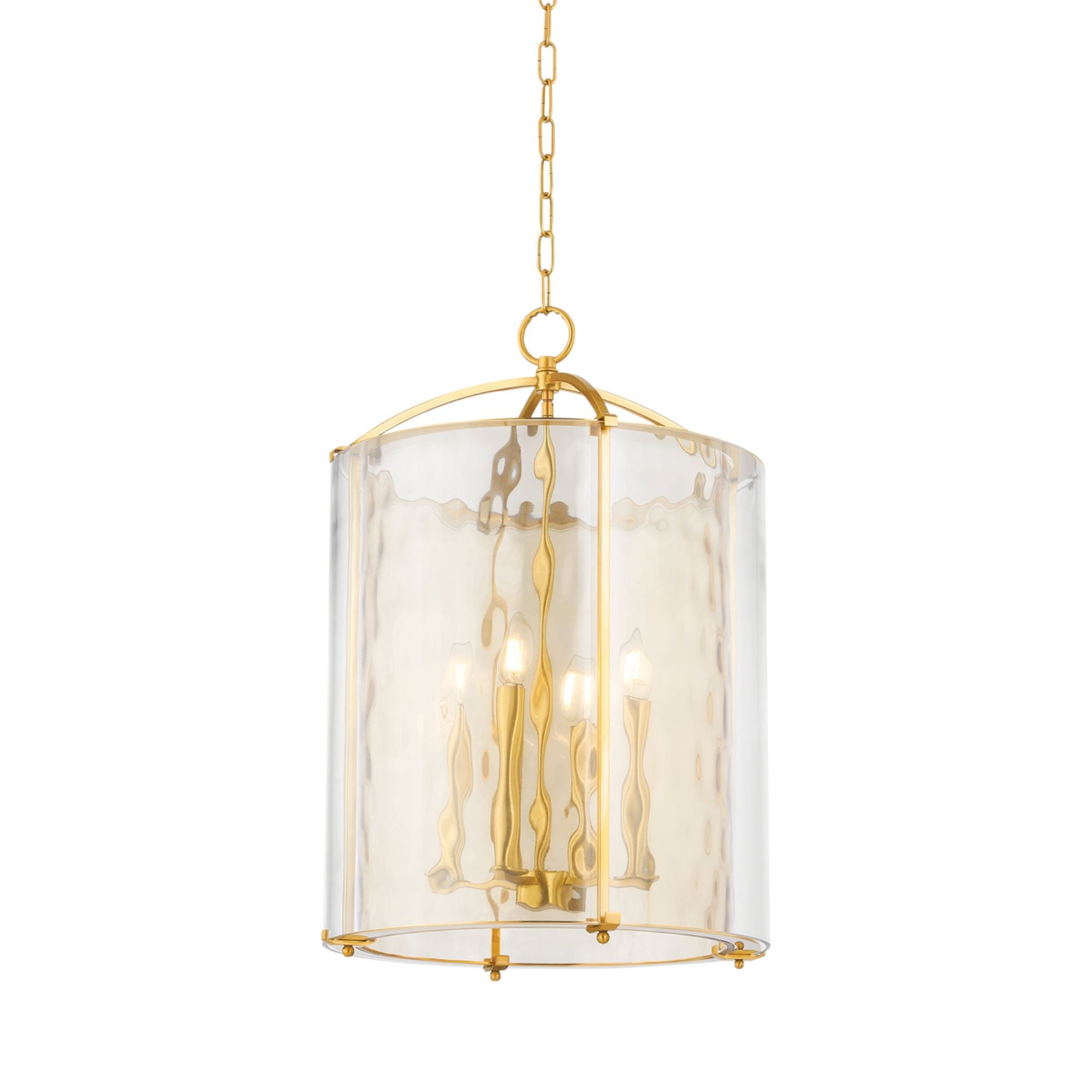 Ramsey 4-Light Lantern in Aged Brass 18W x 26H