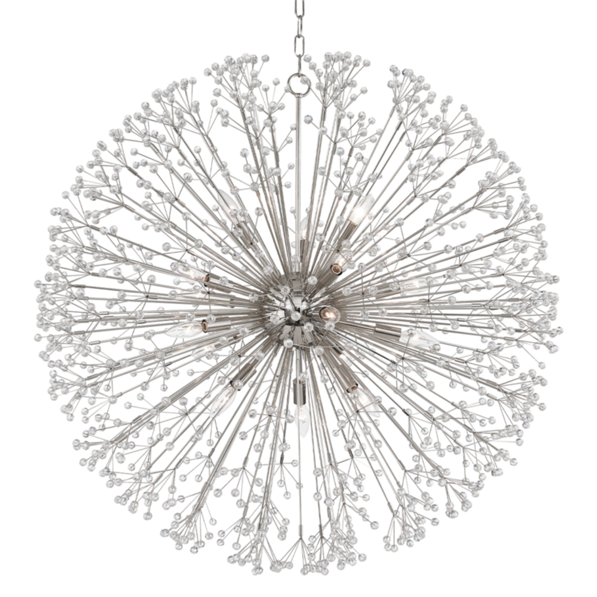 Dunkirk 16-Light Chandelier in  Polished Nickel 40L x 40W x 40H