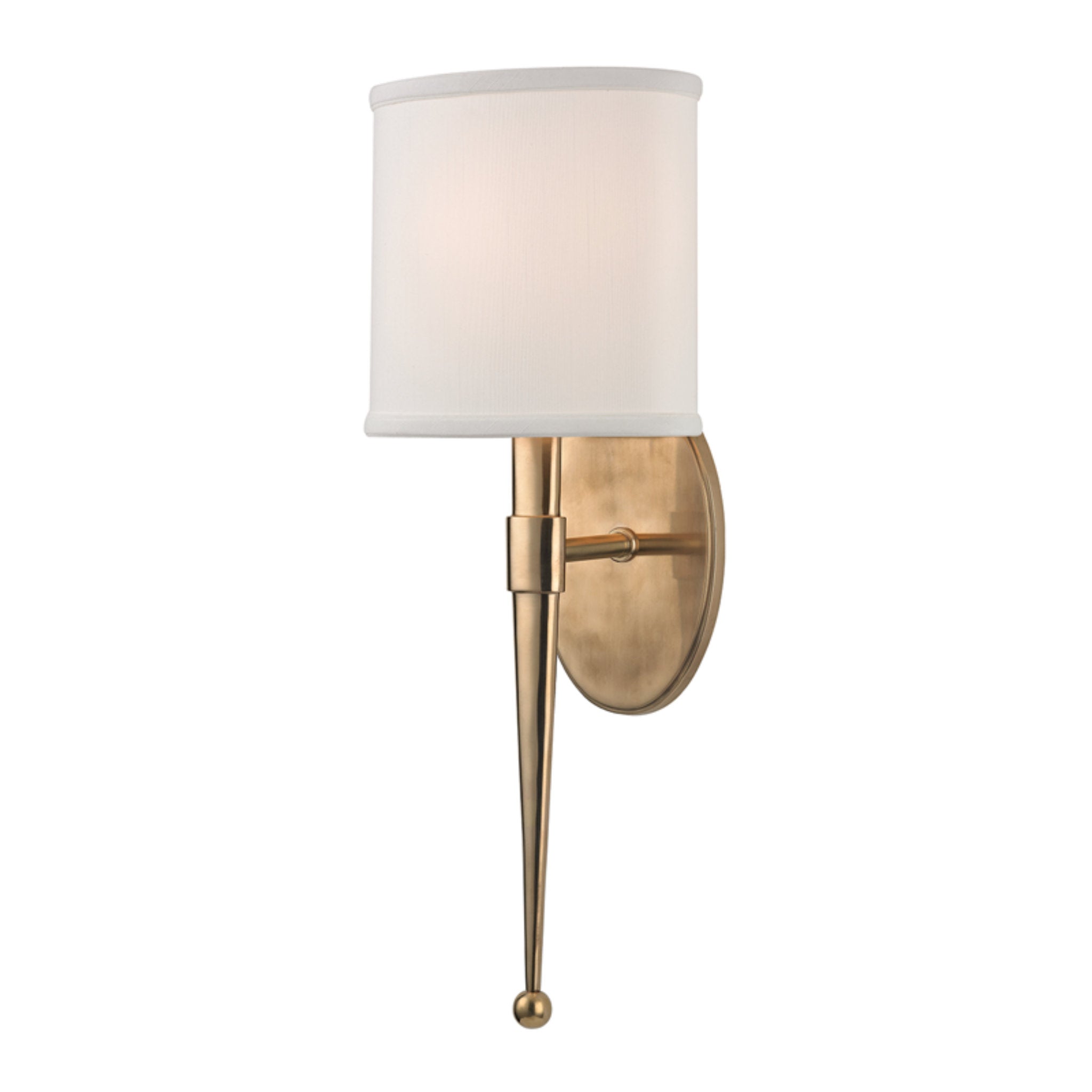 Madison 1 Light Wall Sconce in Aged Brass