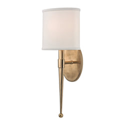 Madison 1 Light Wall Sconce in Aged Brass