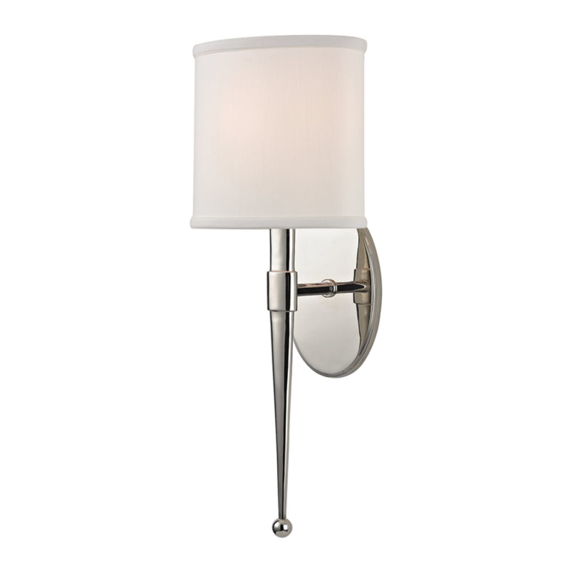 Madison 1 Light Wall Sconce in Polished Nickel