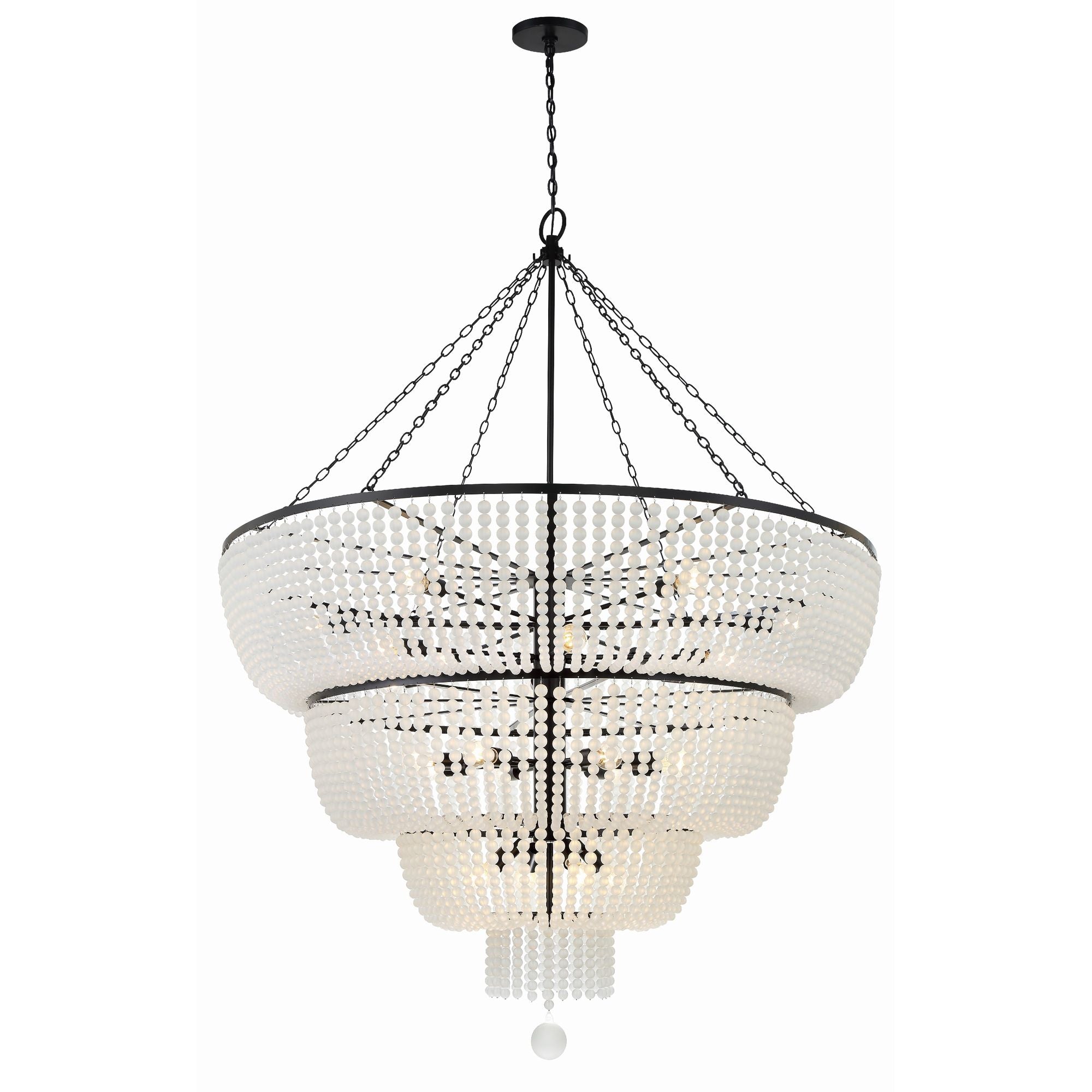 Rylee 60'' Matte Black Chandelier Black 60"W x 77"H x 60"D