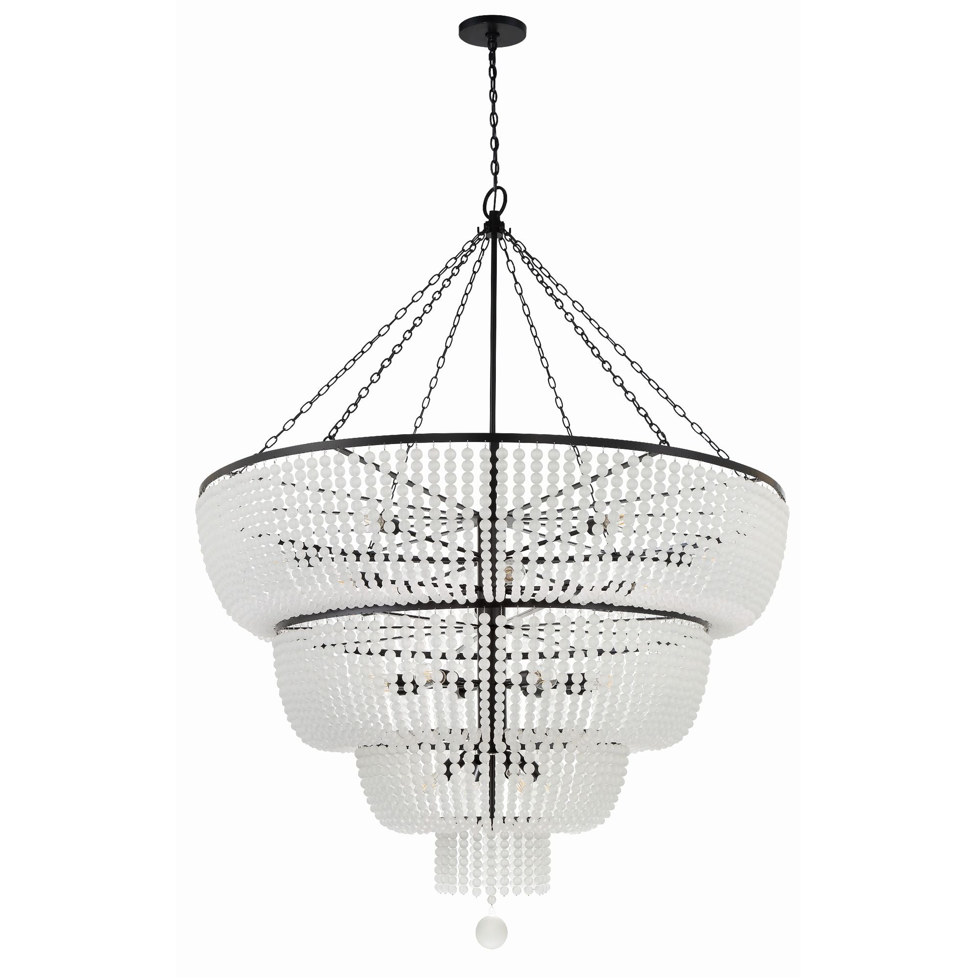 Rylee 60'' Matte Black Chandelier Black 60"W x 77"H x 60"D