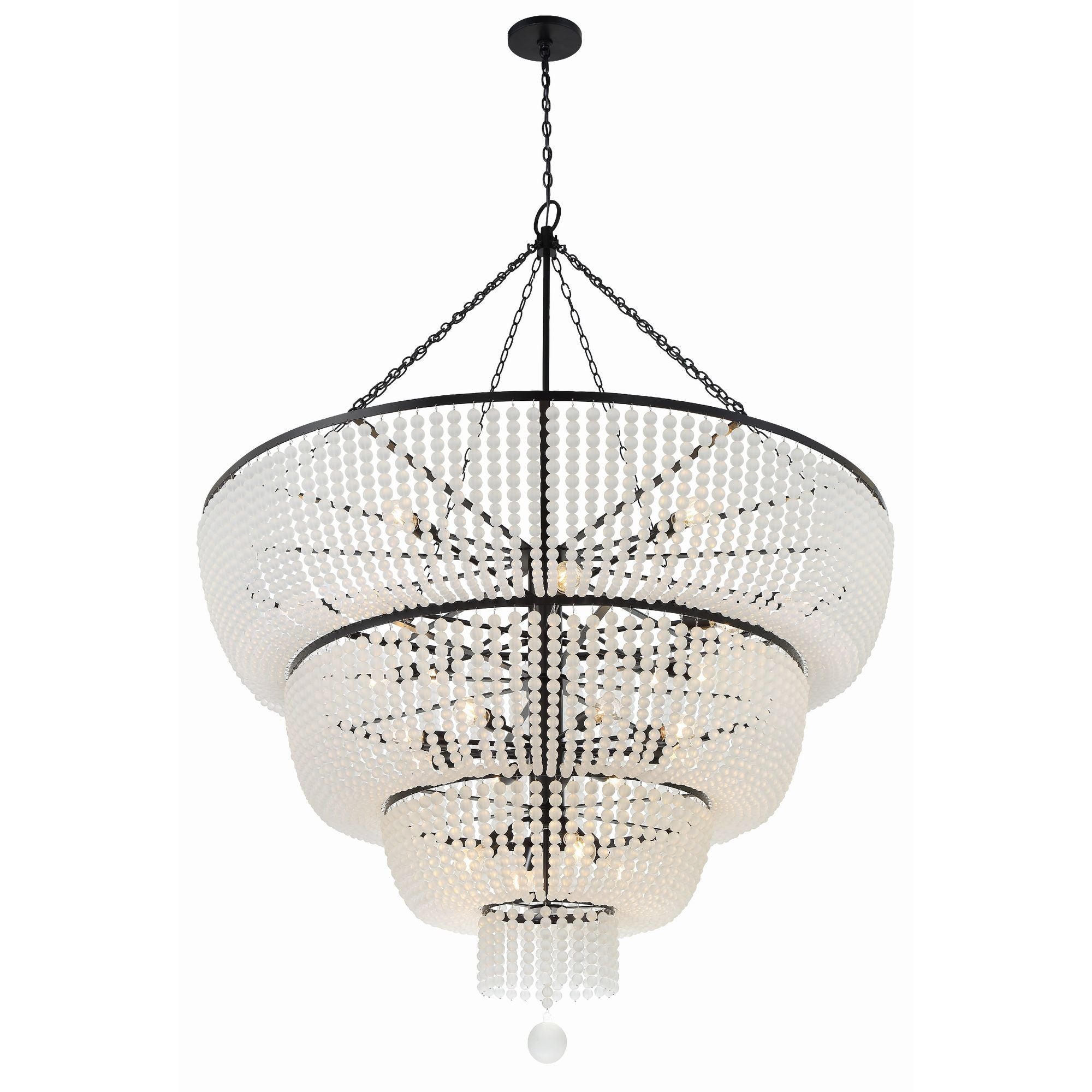 Rylee 60'' Matte Black Chandelier Black 60"W x 77"H x 60"D