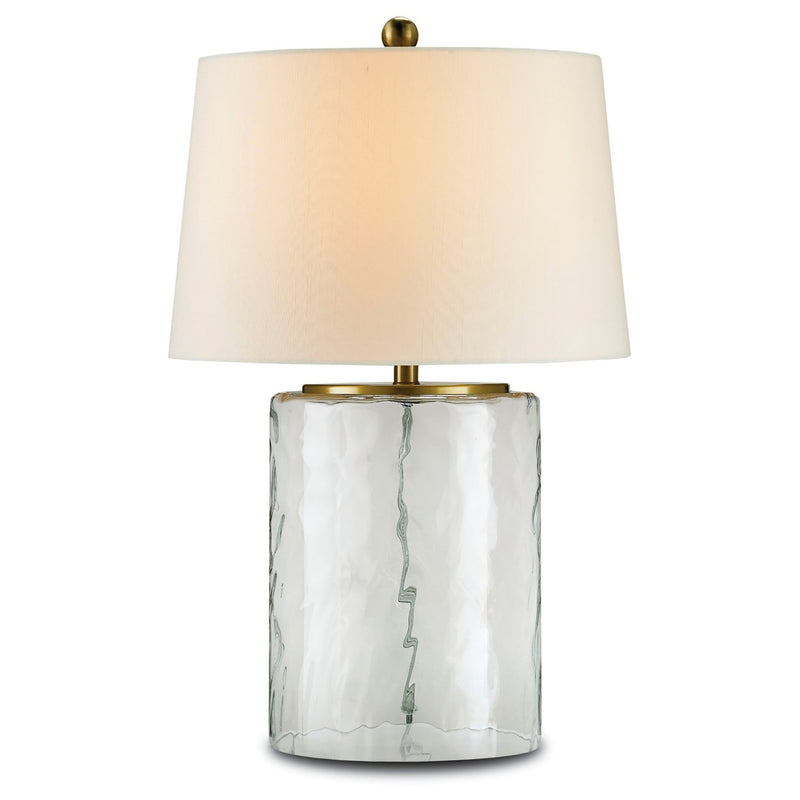 Oscar Glass Table Lamp - Clear/Brass