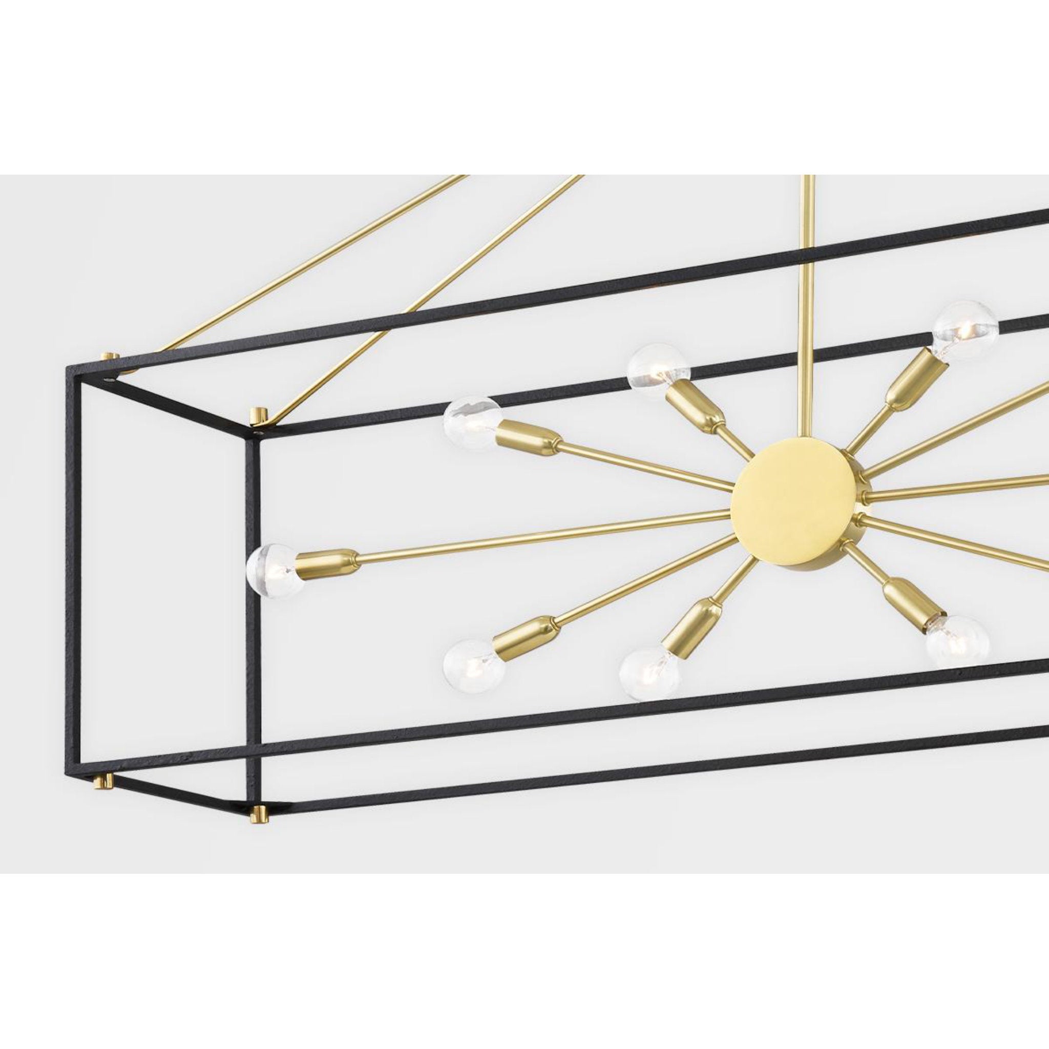 Glendale 9-Light Lantern in  Aged Brass/Black 16.25L x 16.25W x 30H