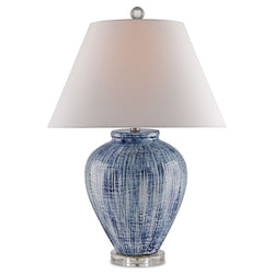 Malaprop Blue Table Lamp - Blue/White
