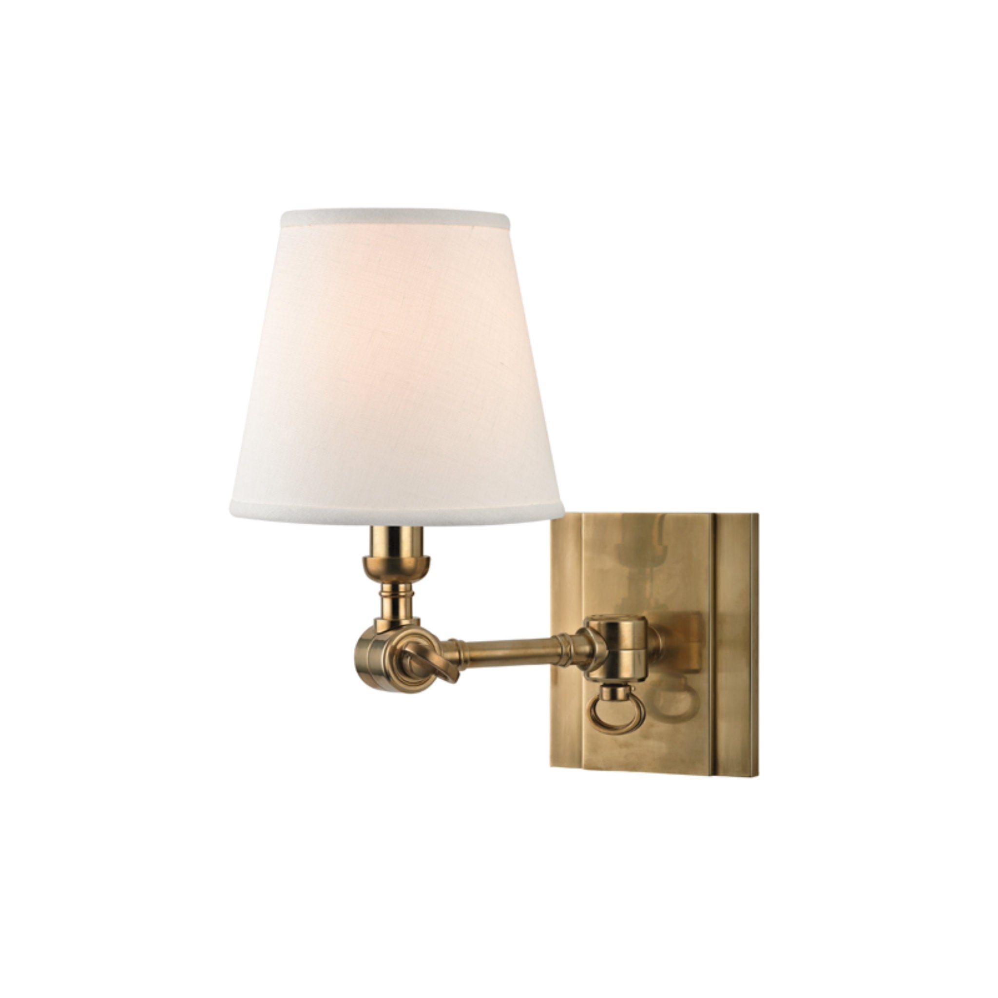 Hillsdale 1-Light Wall Sconce in  Aged Brass 6L x 6W x 10H