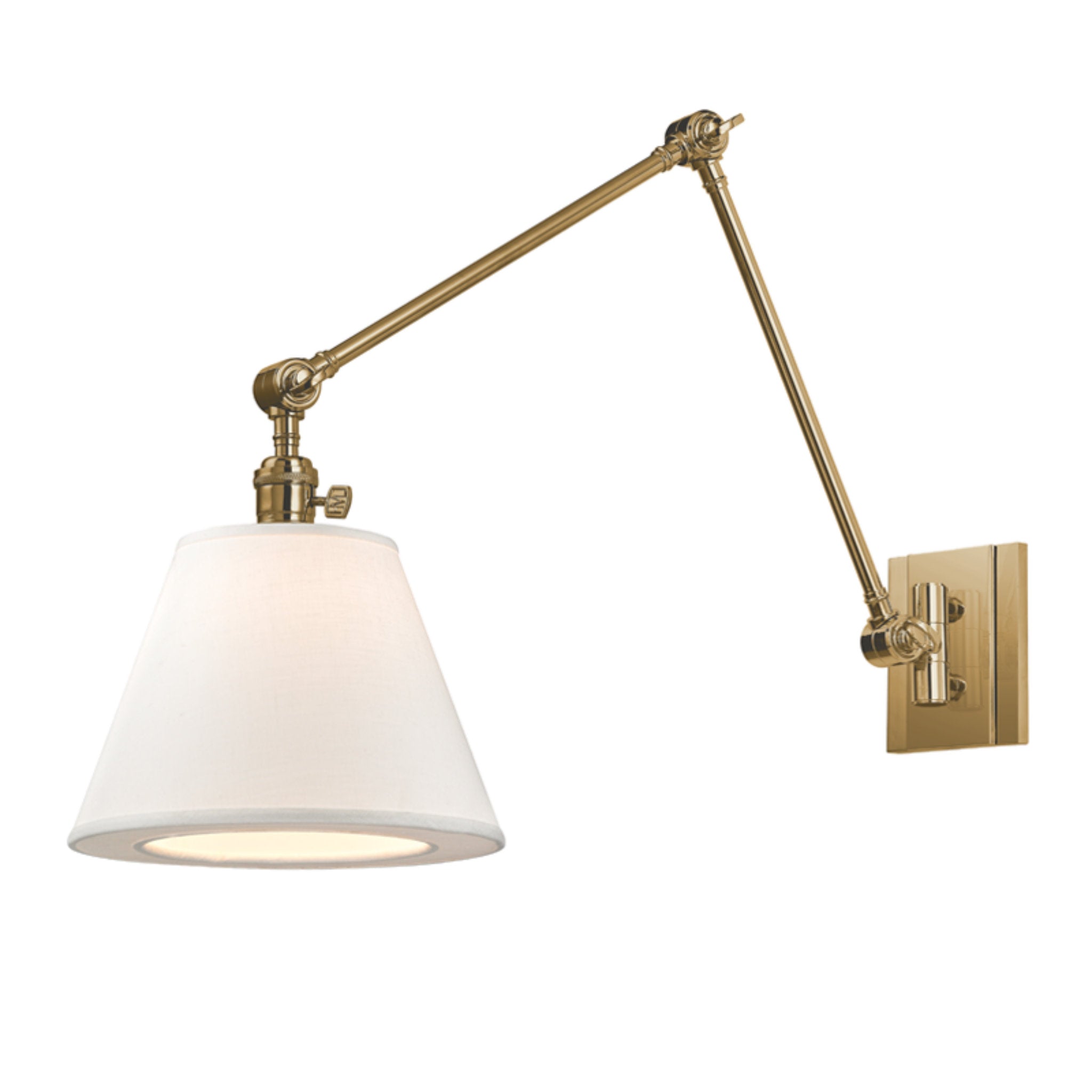 Hillsdale 1-Light Wall Sconce in  Aged Brass 10L x 10W x 12.75H
