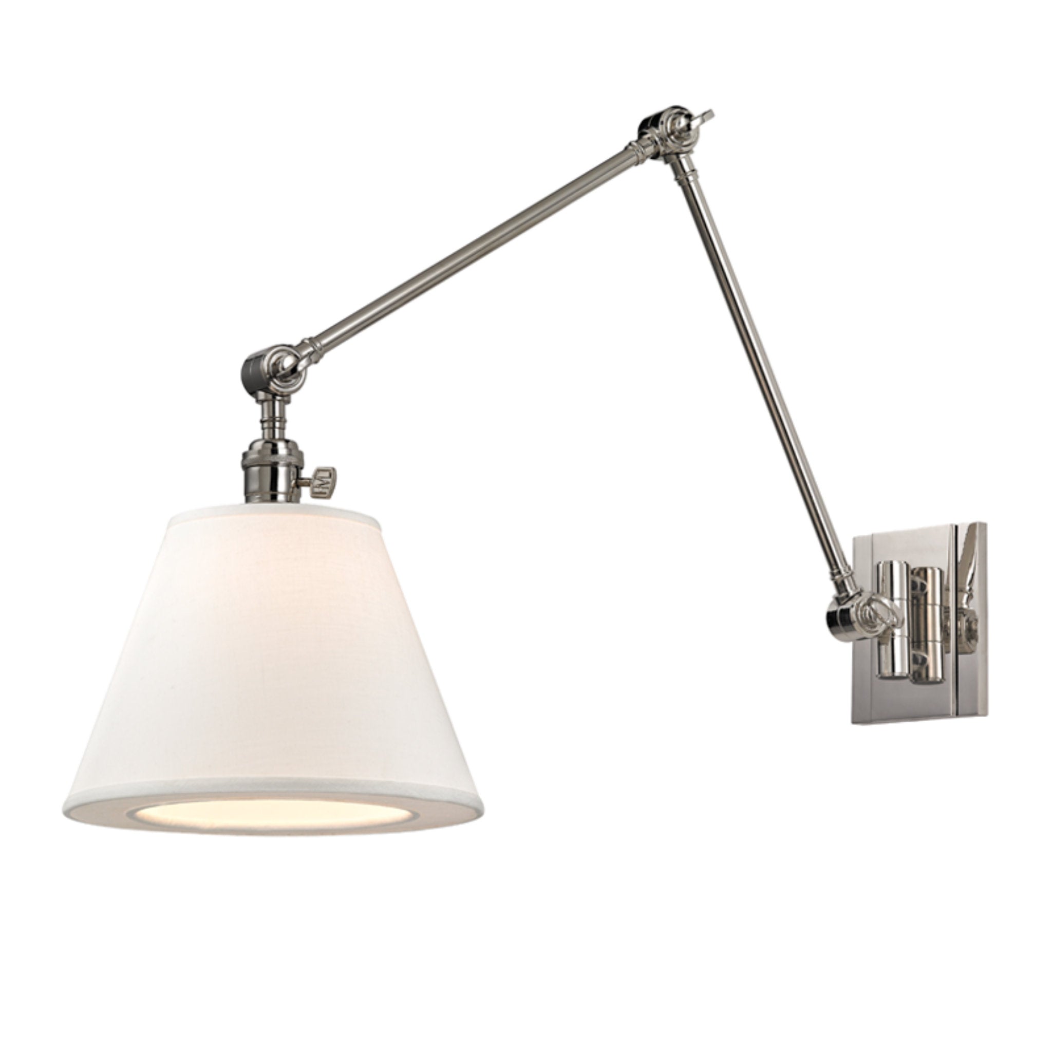 Hillsdale 1 Light Wall Sconce in Polished Nickel