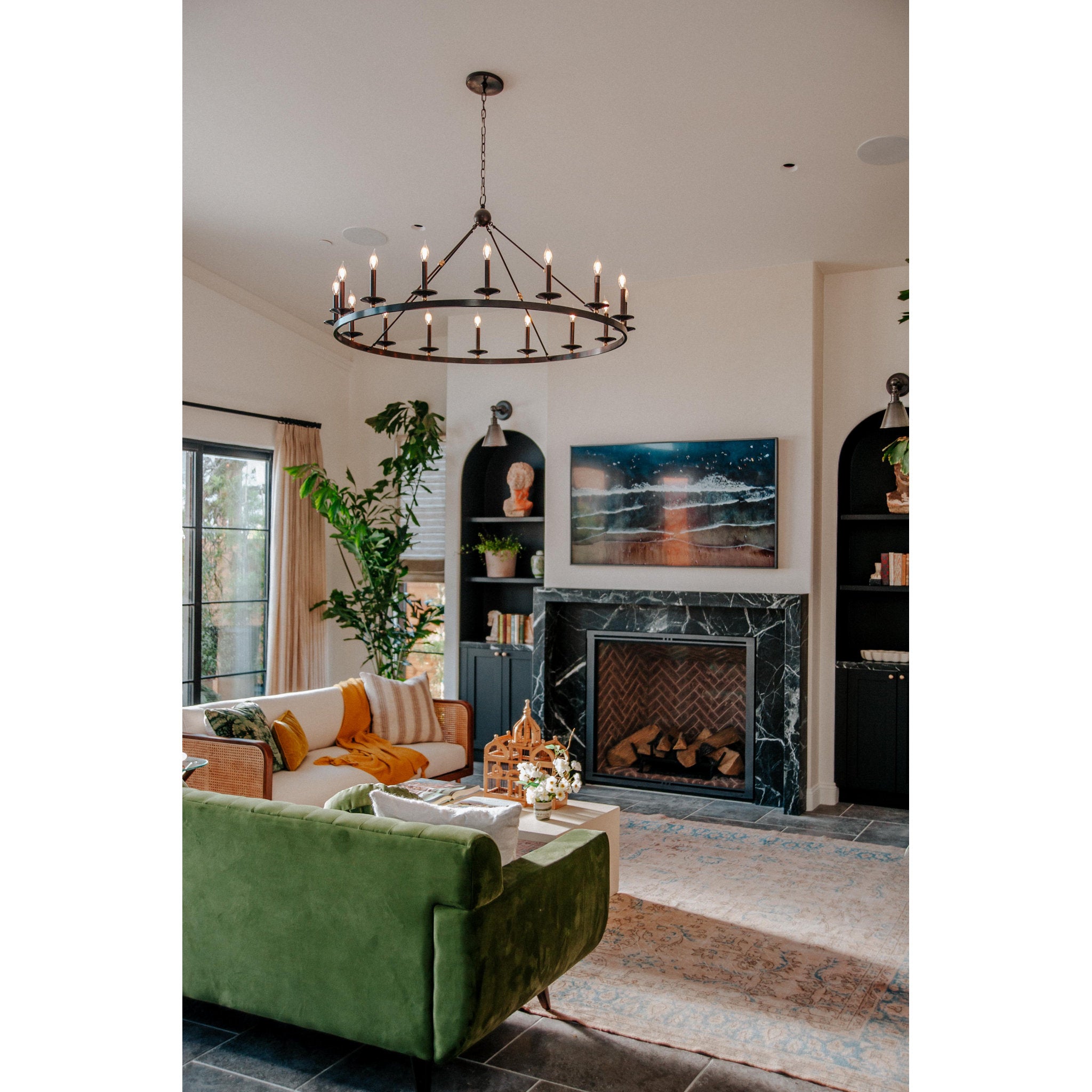 Darien 1-Light Wall Sconce in  Distressed Bronze 8L x 8W x 14H