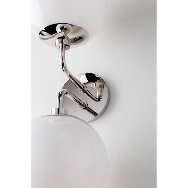 Stella 2 Light Wall Sconce in Polished Nickel