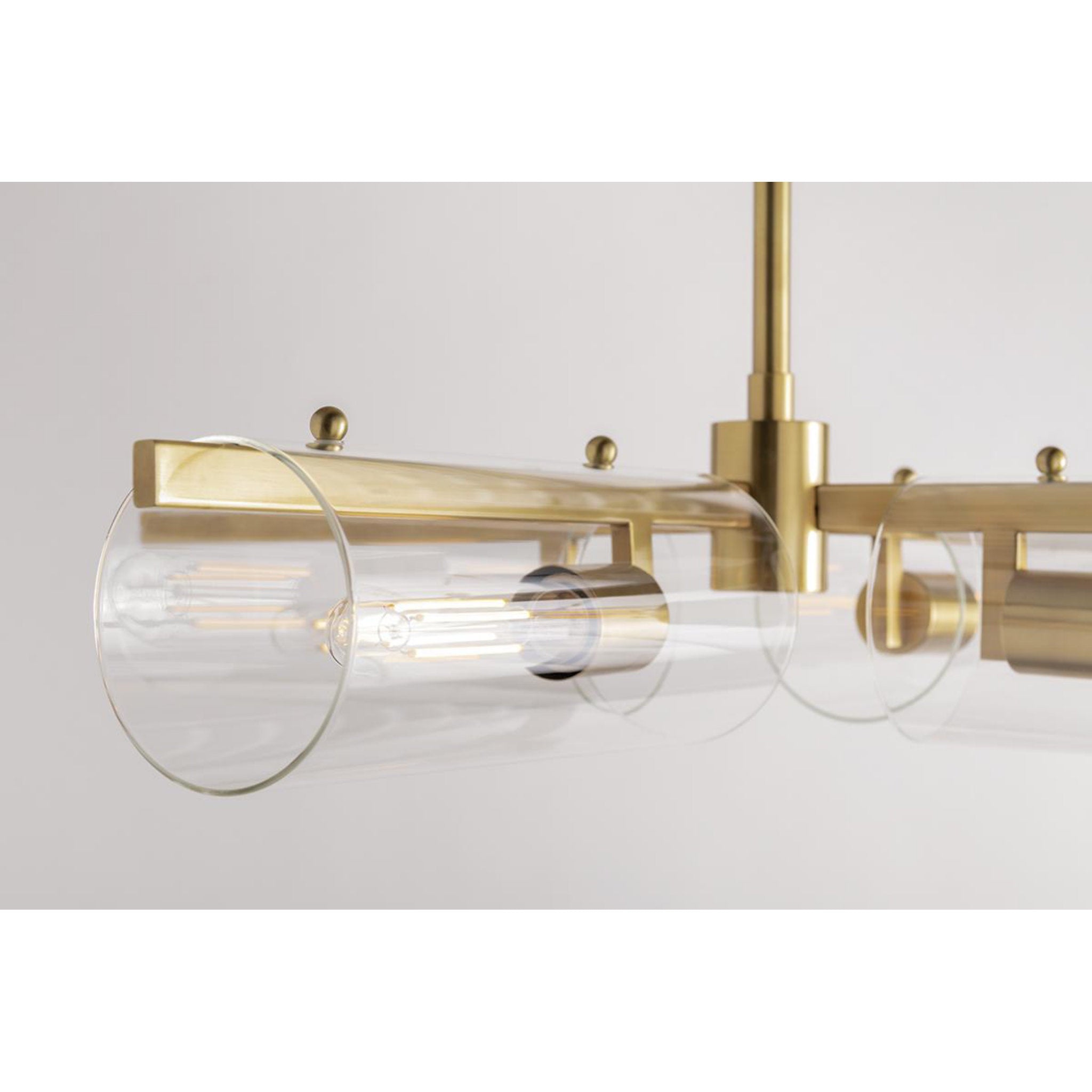 Ariel 4-Light Chandelier in Aged Brass by Justin Crocker