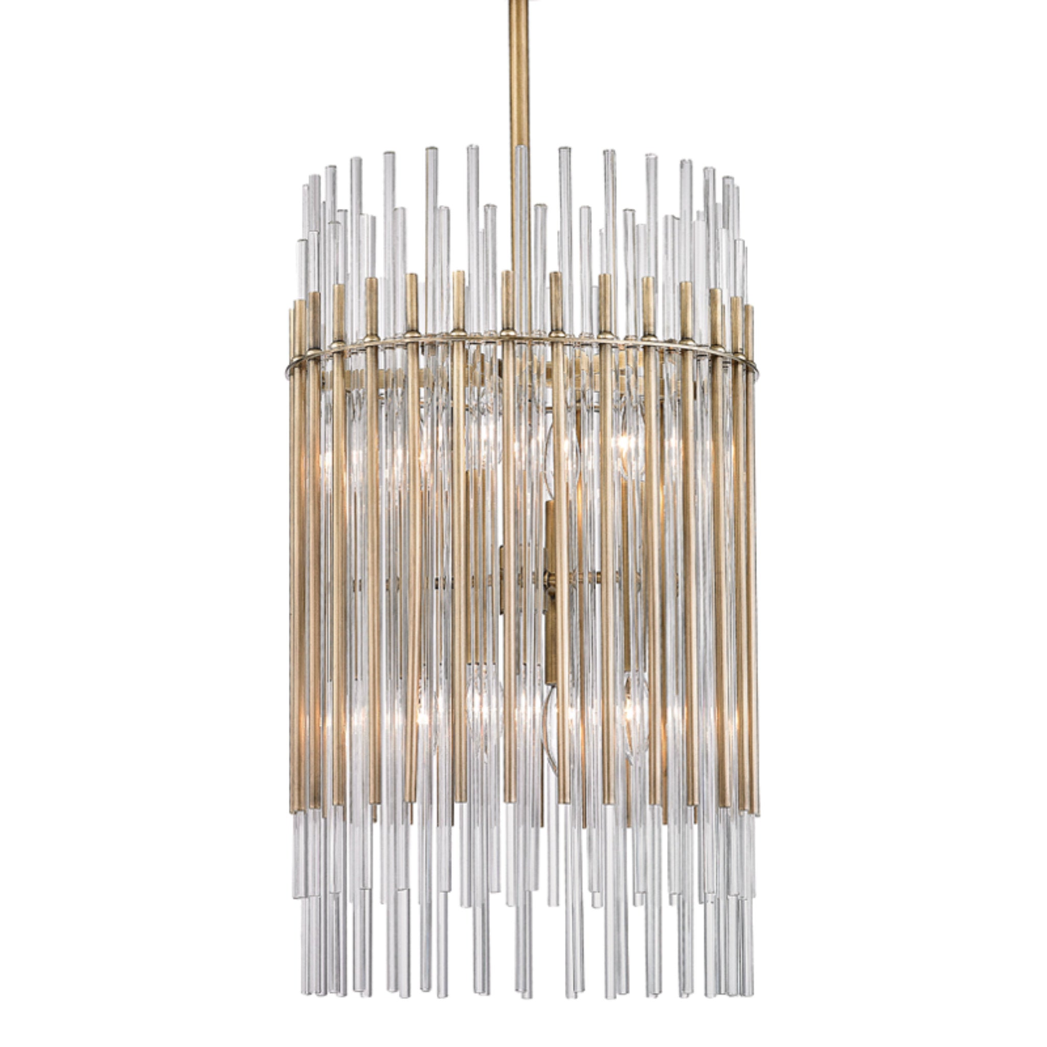 Wallis 8-Light Pendant in  Aged Brass 15L x 15W x 26H