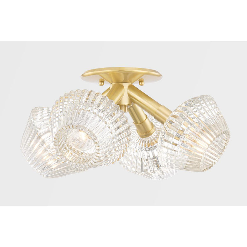 Barclay 1 Light Wall Sconce in Aged Brass