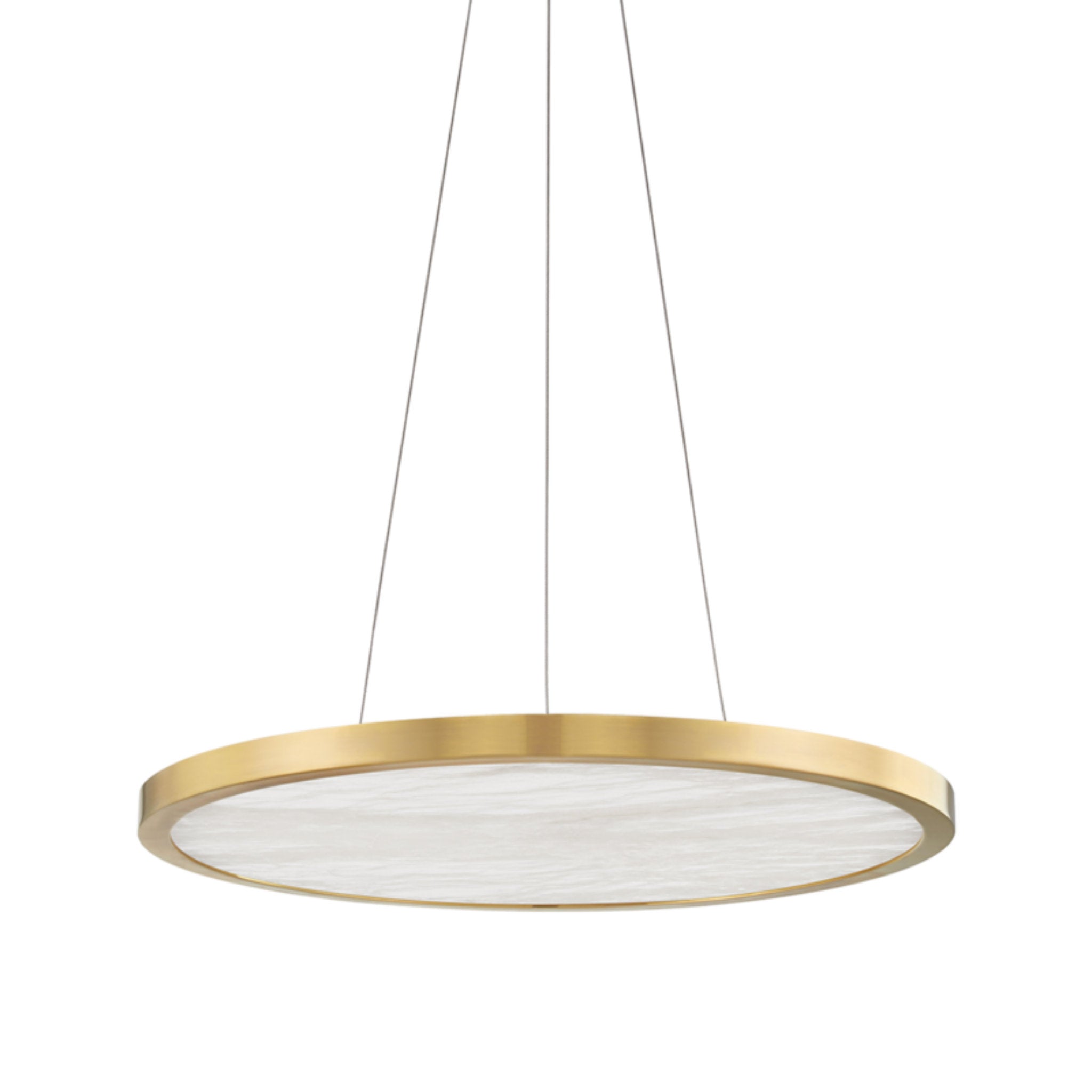 Eastport 1-Light Chandelier in  Aged Brass 24L x 24W x 1.25H