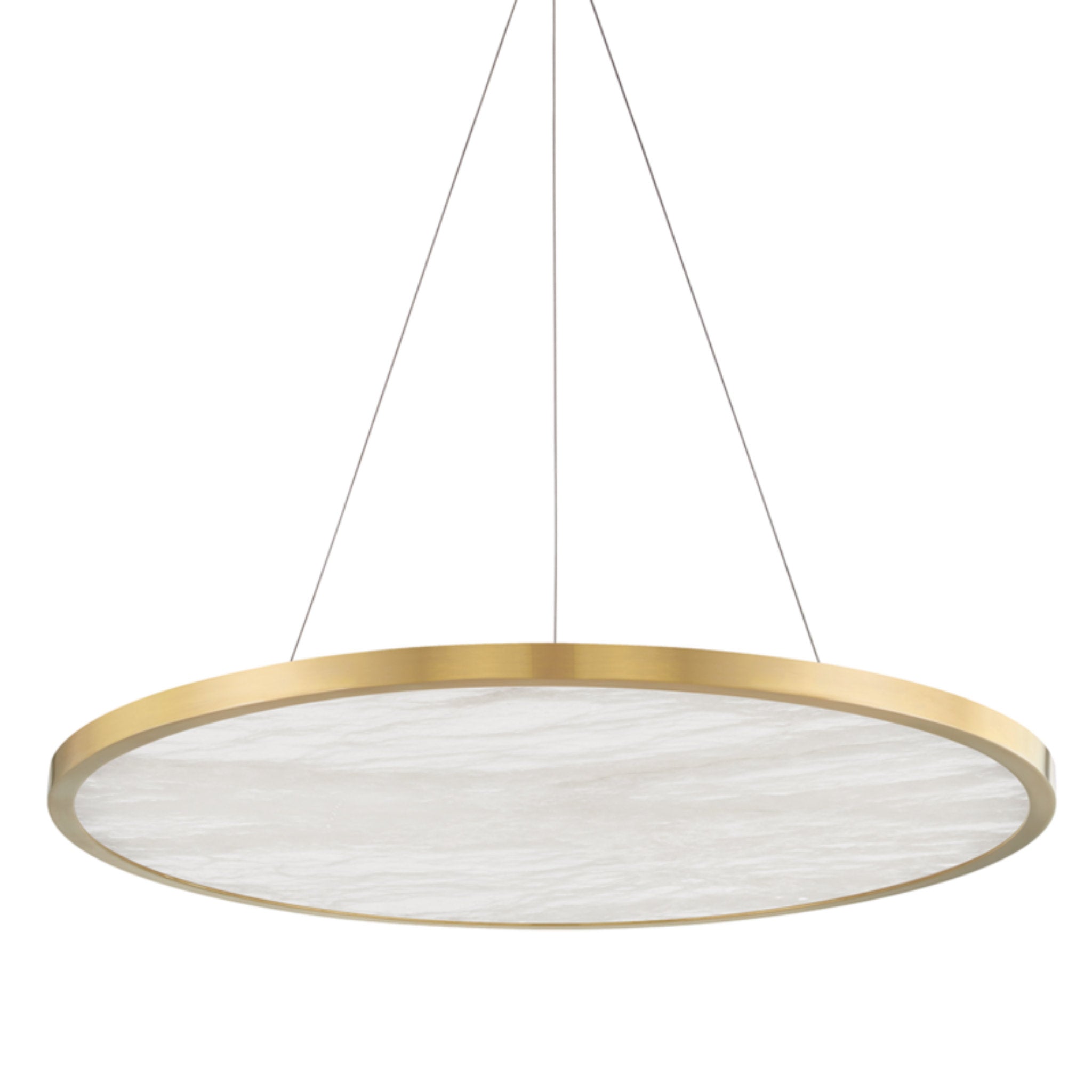 Eastport 1-Light Chandelier in  Aged Brass 36L x 36W x 1.75H