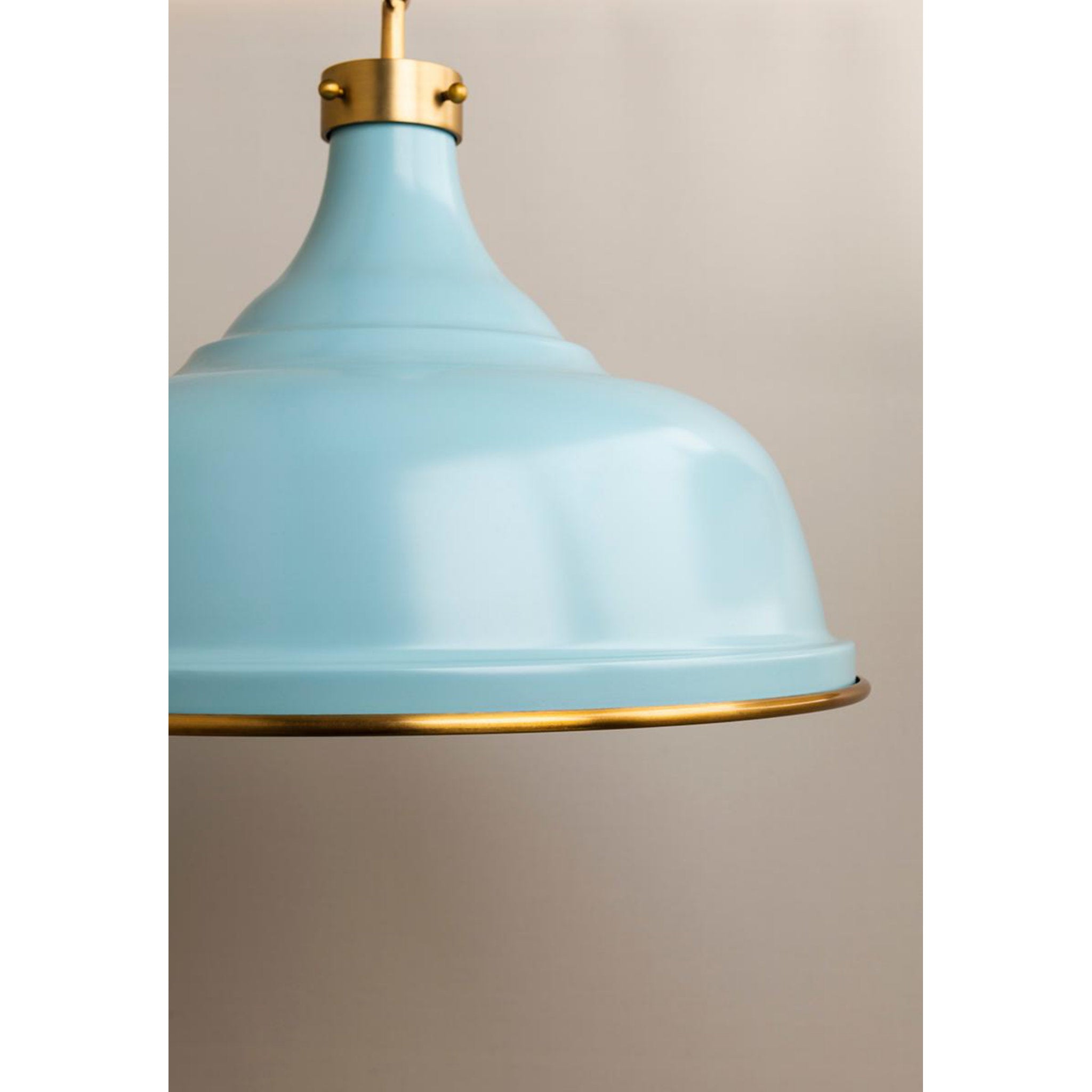 Painted No. 1 3-Light Pendant in Aged Brass by Mark D. Sikes 18W x 16H