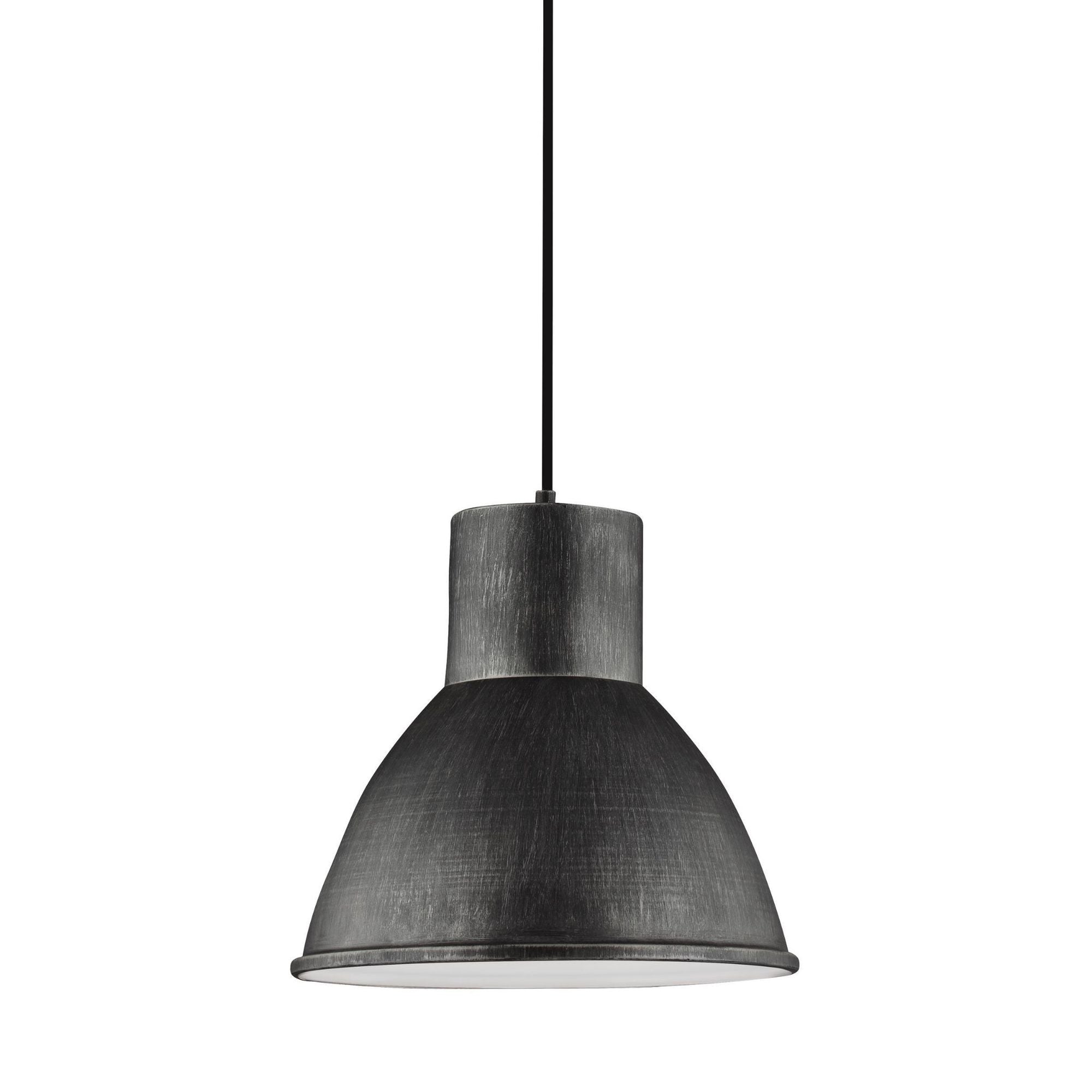 Division Street One Light Pendant LED Contemporary 14" Height Steel in Stardust