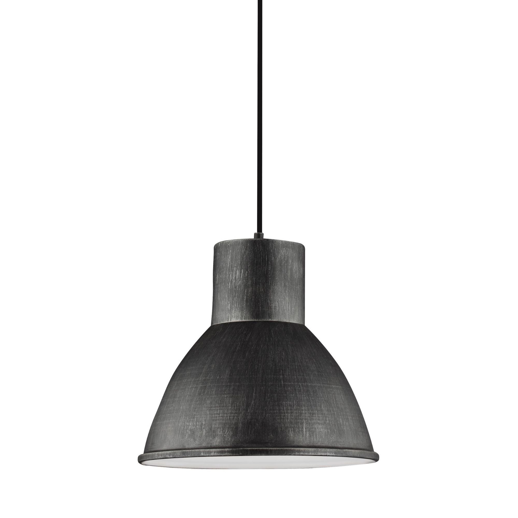 Division Street One Light Pendant LED Contemporary 14" Height Steel in Stardust
