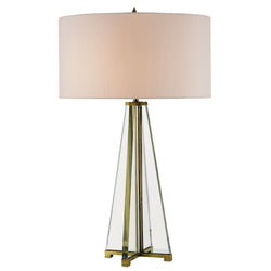 Lamont Clear Table Lamp - Clear/Brass