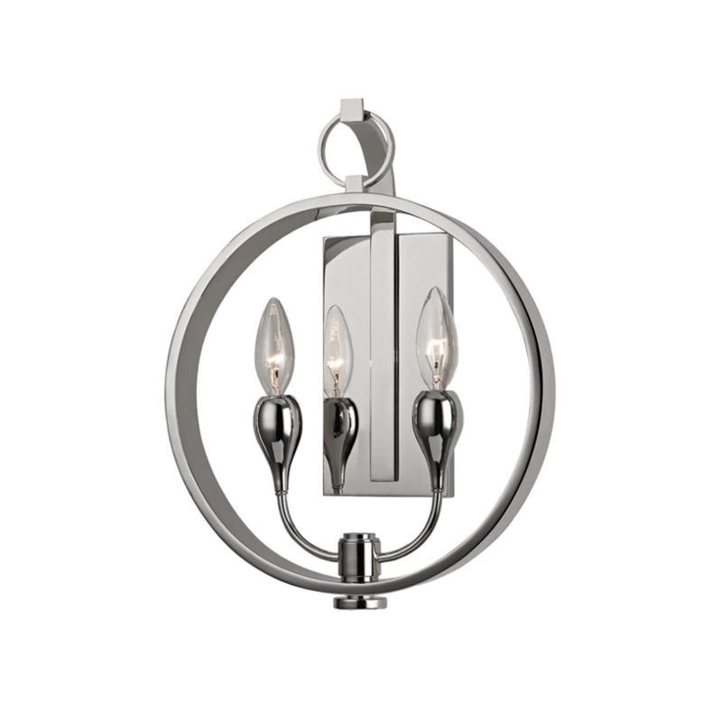Dresden 2 Light Wall Sconce in Polished Nickel