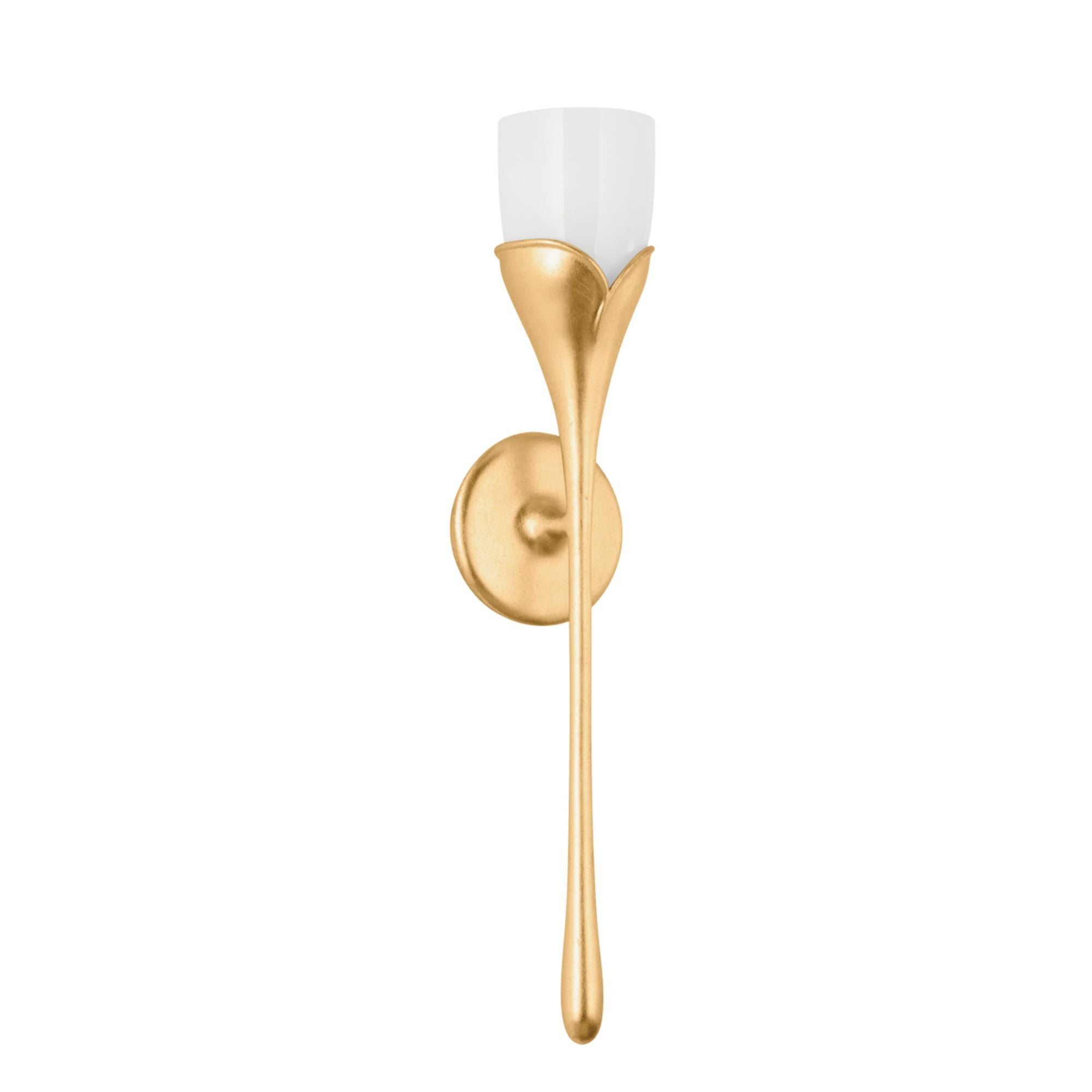 Bellerose 1-Light Wall Sconce in Vintage Gold Leaf 4.75W x 22.5H