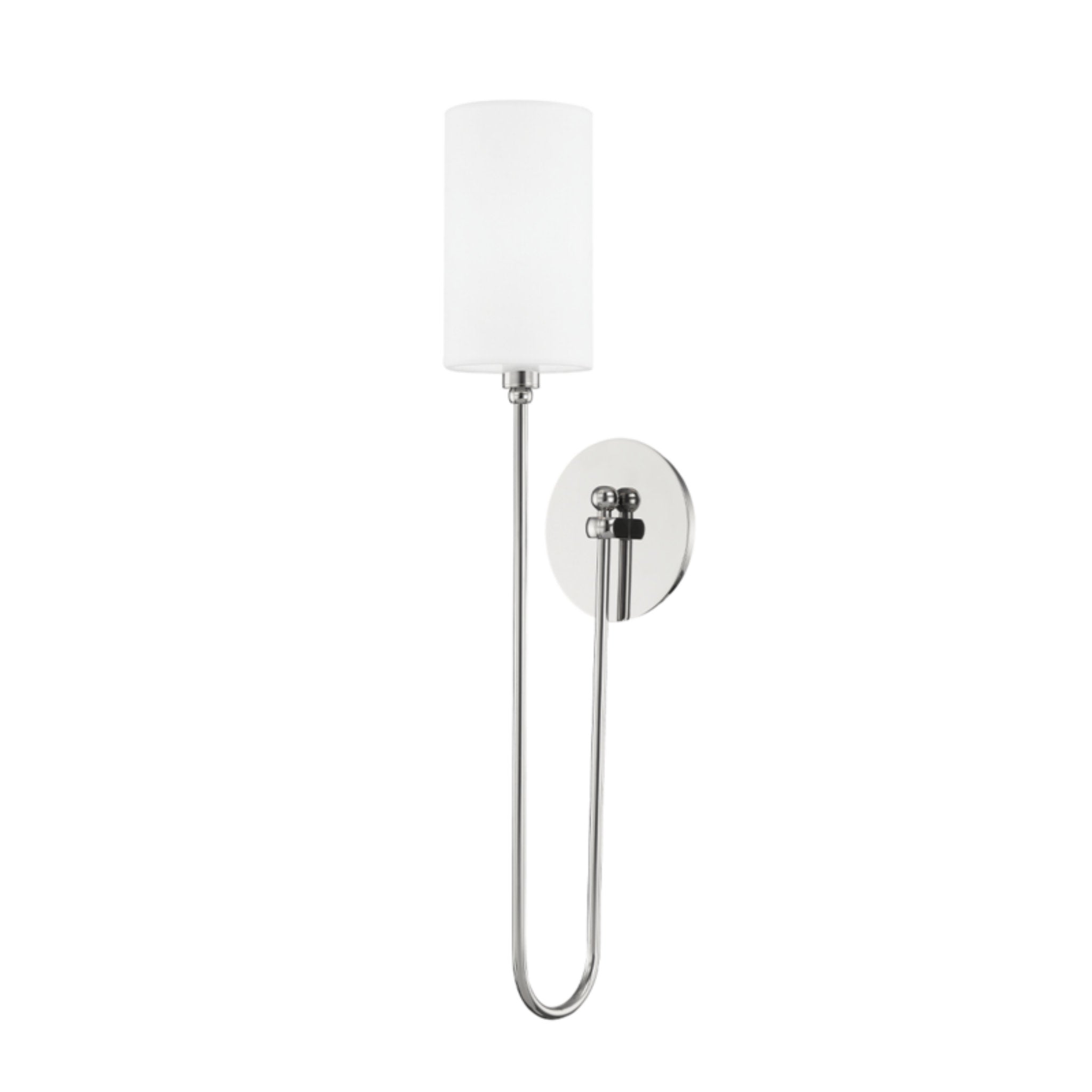 Harlem 1-Light Wall Sconce in  Polished Nickel 5.25L x 5.25W x 24H