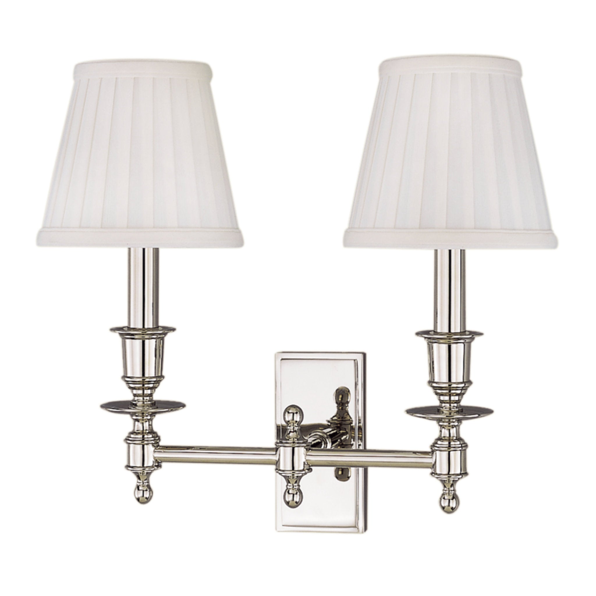 Ludlow 2 Light Wall Sconce in Polished Nickel