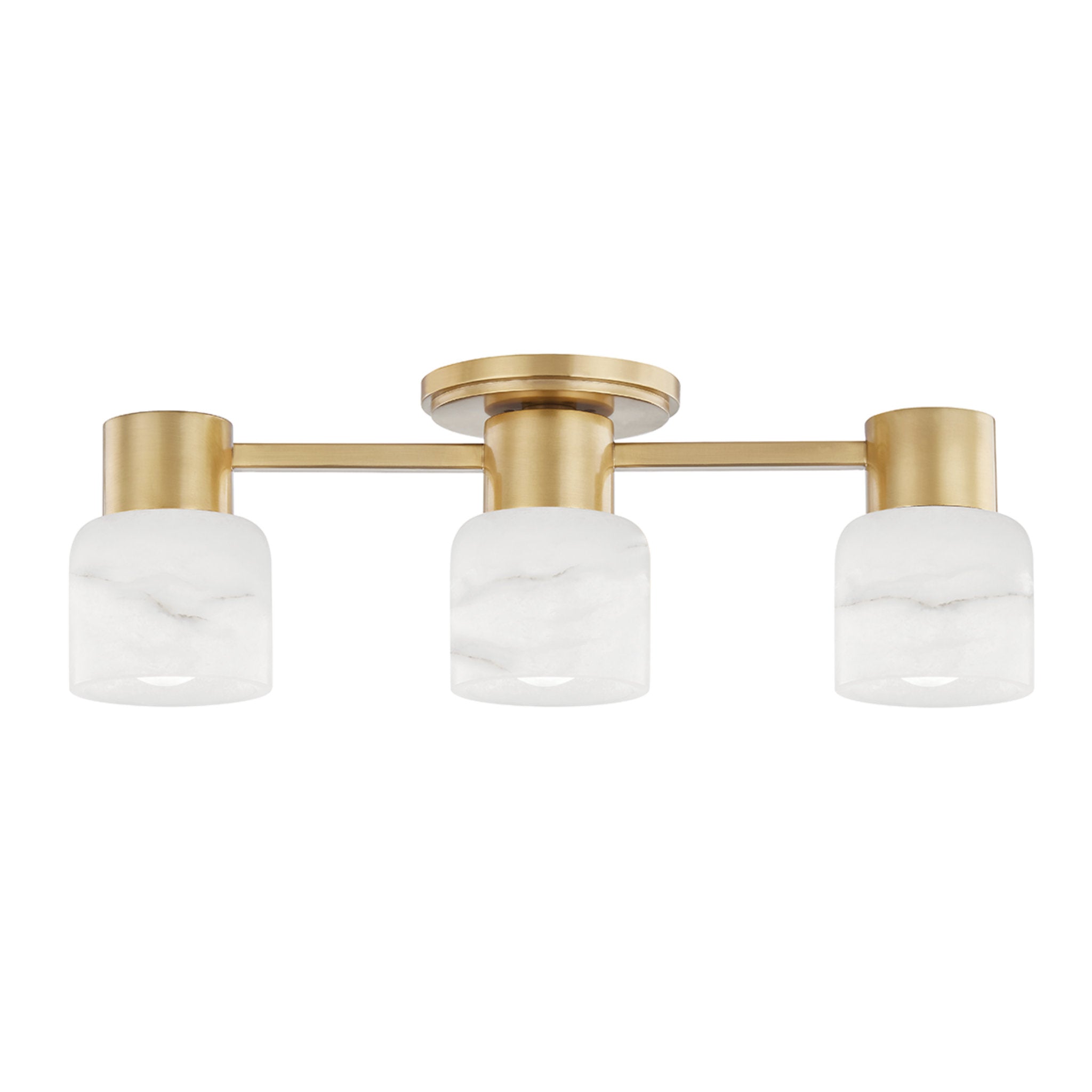 Centerport 3 Light Bath and Vanity in Aged Brass
