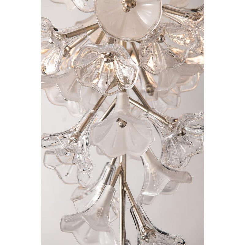 Jasmine 1 Light Chandelier in Silver Leaf