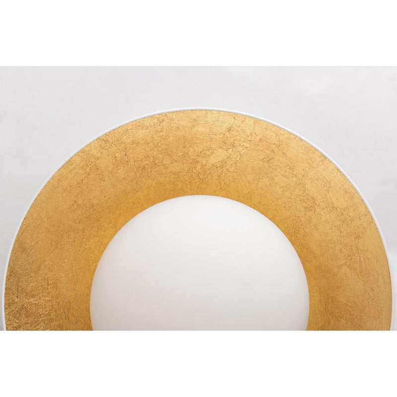 Cadence 1 Light Semi Flush in White Lustro/Gold Leaf Combo