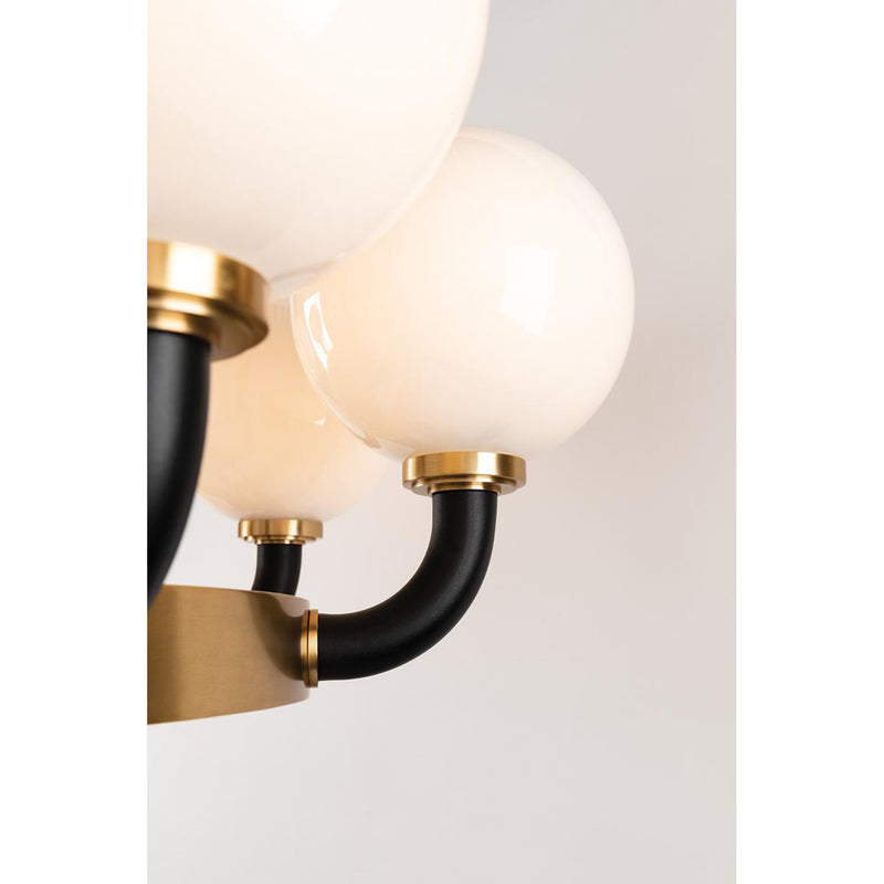 Werner 1 Light Wall Sconce in Aged Brass/black