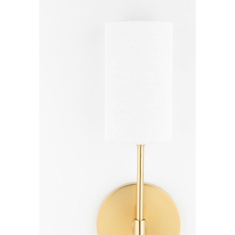 Olivia 1 Light Wall Sconce in Aged Brass