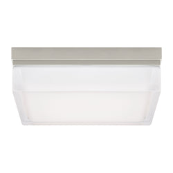 Visual Comfort Modern Collection 700BXLS-LED3 Sean Lavin Boxie Large Flush Mount 1 Light 120 Volts 9in Length 3000K in Satin Nickel
