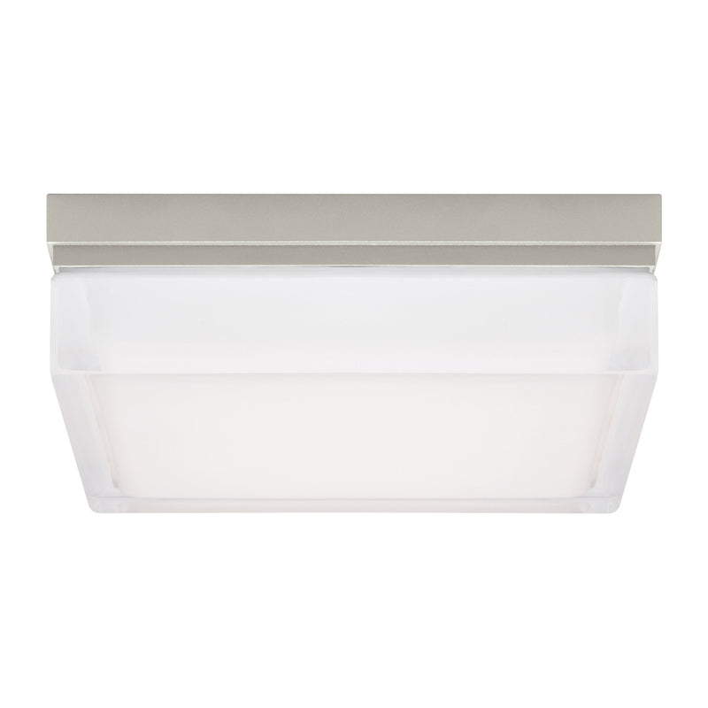Visual Comfort Modern Collection 700BXLS-LED3 Sean Lavin Boxie Large Flush Mount 1 Light 120 Volts 9in Length 3000K in Satin Nickel