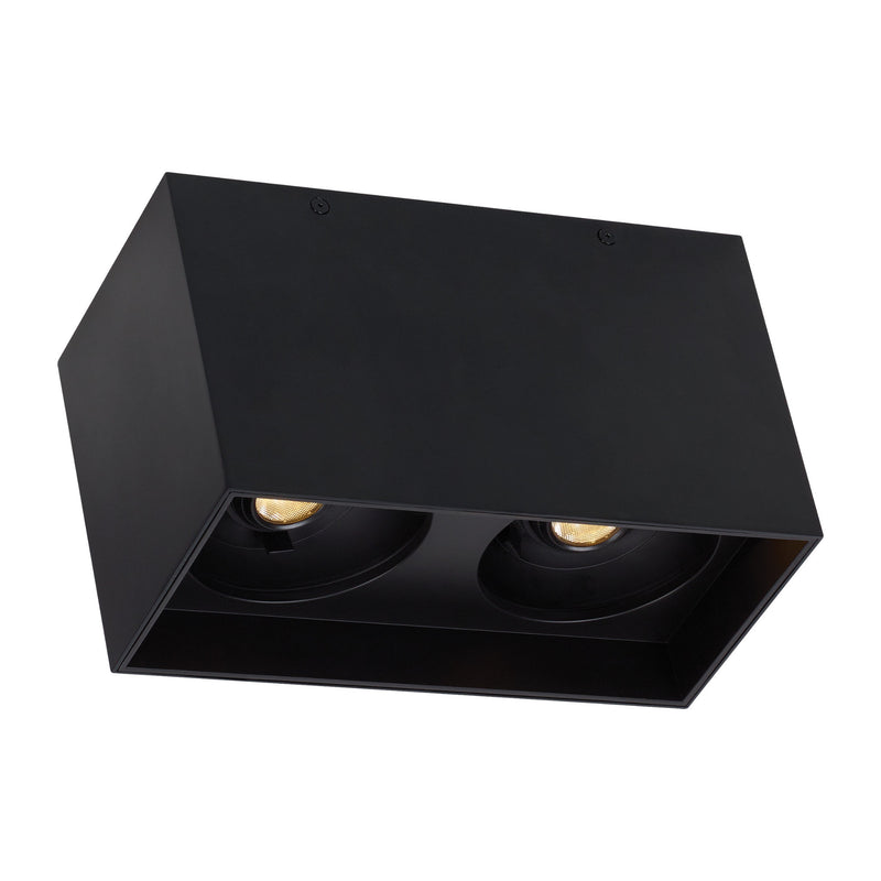 Visual Comfort Modern Collection 700FMEXOD620BB-LED927 Sean Lavin Exo 6 Dual Flush Mount 2 Light Universal 120-277 Volts 10.4in Length 2700K in Black