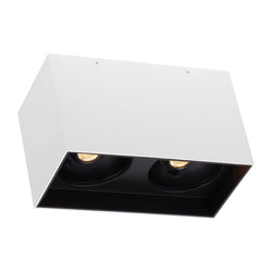 Visual Comfort Modern Collection 700FMEXOD620WB-LED927 Sean Lavin Exo 6 Dual Flush Mount 2 Light Universal 120-277 Volts 10.4in Length 2700K in Black