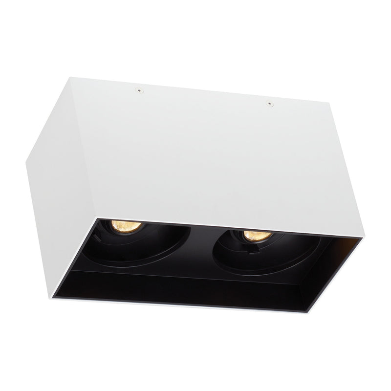 Visual Comfort Modern Collection 700FMEXOD620WB-LED930 Sean Lavin Exo 6 Dual Flush Mount 2 Light Universal 120-277 Volts 10.4in Length 3000K in Black