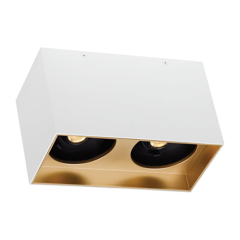 Visual Comfort Modern Collection 700FMEXOD620WG-LED930 Sean Lavin Exo 6 Dual Flush Mount 2 Light Universal 120-277 Volts 10.4in Length 3000K in Gold Haze