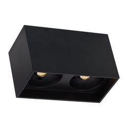 Visual Comfort Modern Collection 700FMEXOD630BB-LED927 Sean Lavin Exo 6 Dual Flush Mount 2 Light Universal 120-277 Volts 10.4in Length 2700K in Black