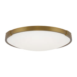 Visual Comfort Modern Collection 700FMLNC13A-LED927 Sean Lavin Lance 13 Flush Mount 1 Light 120 Volts 13.4in Length 2700K in Aged Brass