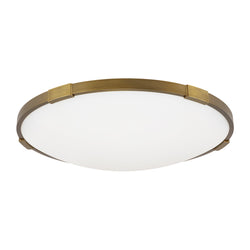 Visual Comfort Modern Collection 700FMLNC18A-LED927 Sean Lavin Lance 18 Flush Mount 1 Light 120 Volts 17.2in Length 2700K in Aged Brass