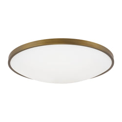 Visual Comfort Modern Collection 700FMVNC18A-LED930 Sean Lavin Vance 18 Flush Mount 1 Light 120 Volts 17.2in Length 3000K in Aged Brass