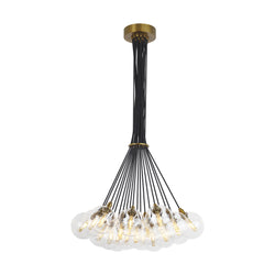 Visual Comfort Modern Collection 700GMBMP19CR-LED927 Sean Lavin Gambit 19-Light Chandelier 19 Light 120 Volts 25in Length 2700K in Aged Brass
